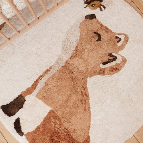 Vloerkleed vos - Beige - Forest Friends