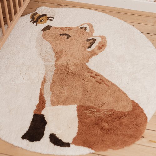 Vloerkleed vos - Beige - Forest Friends