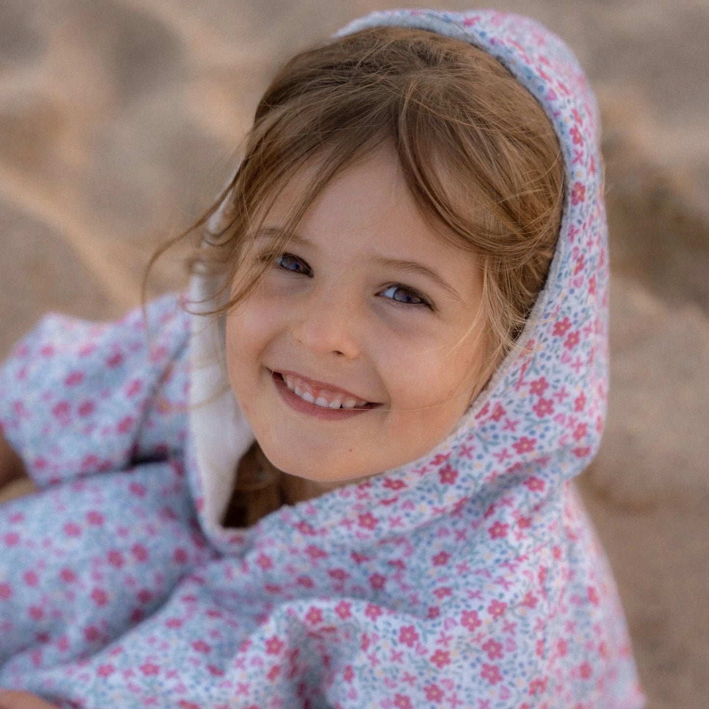 Badponcho - Meerkleurig - Maat one size - Sunny Flowers