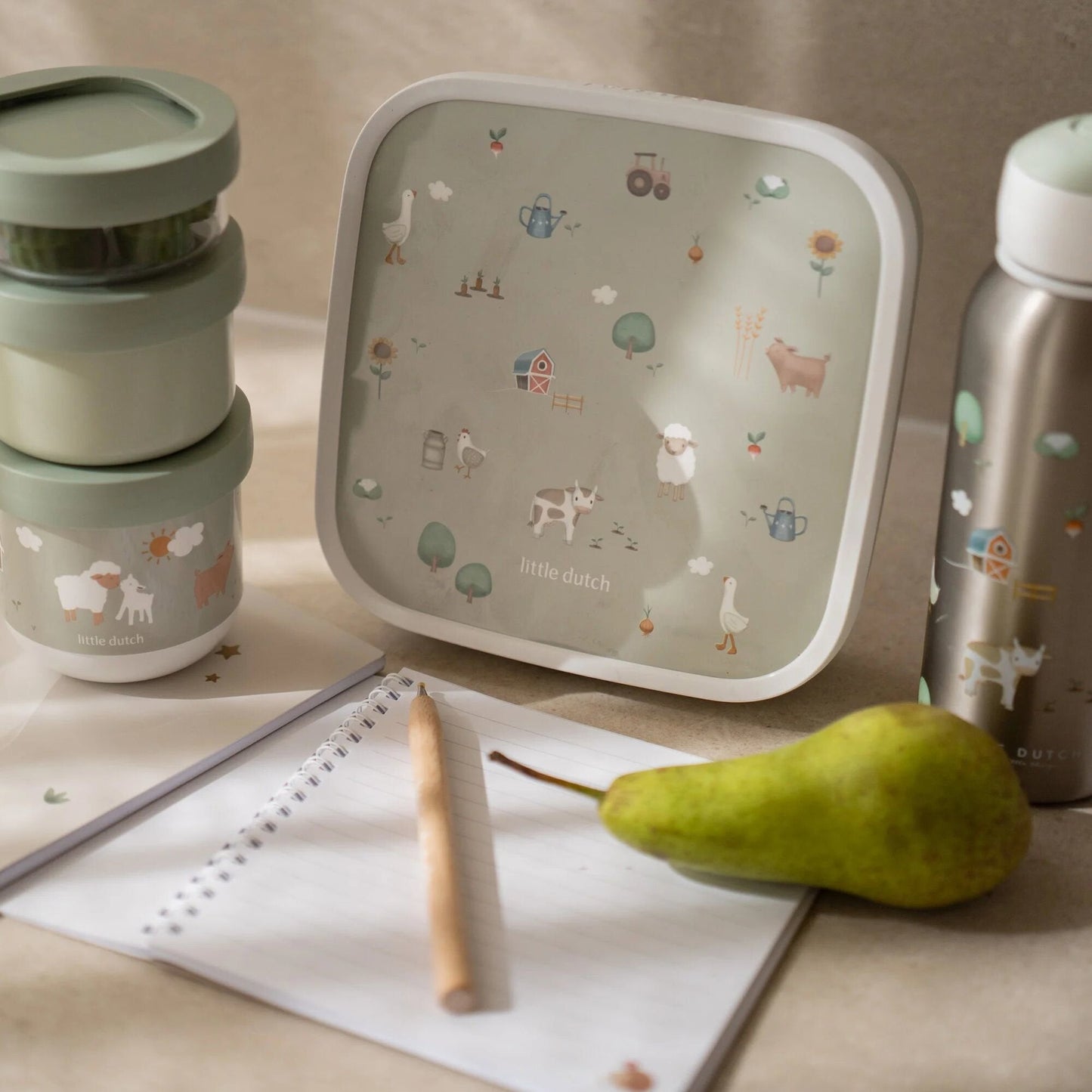 Bento lunchbox groot Little Farm