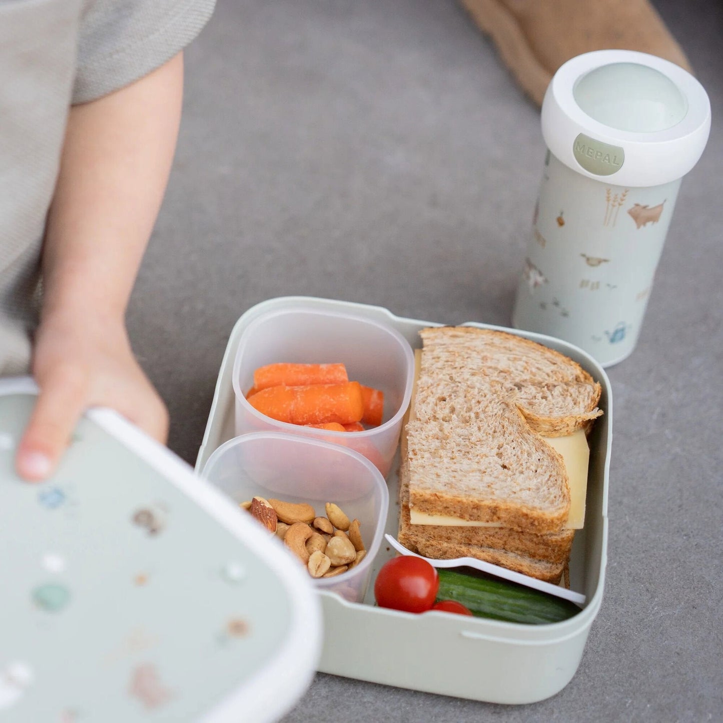 Bento lunchbox groot Little Farm