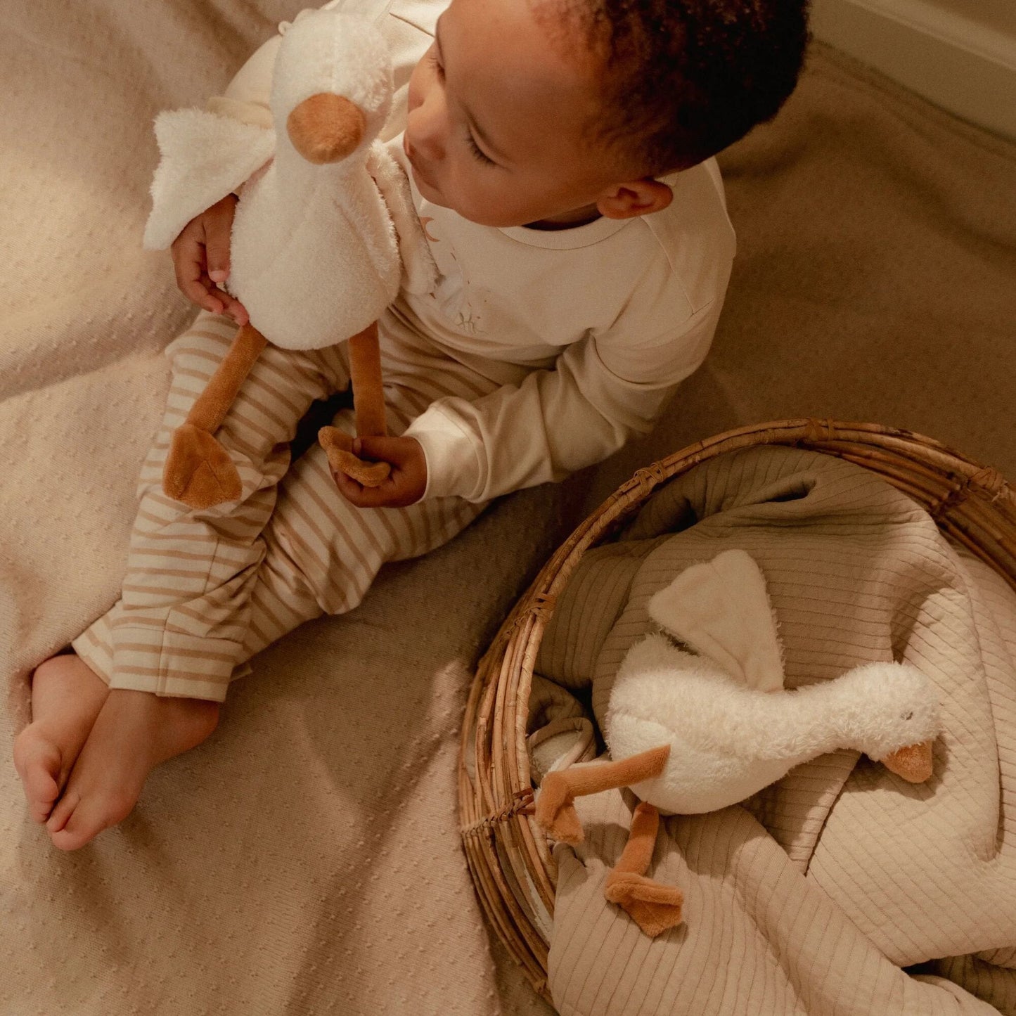 Knuffel Gans 17 cm - Wit - Little Goose