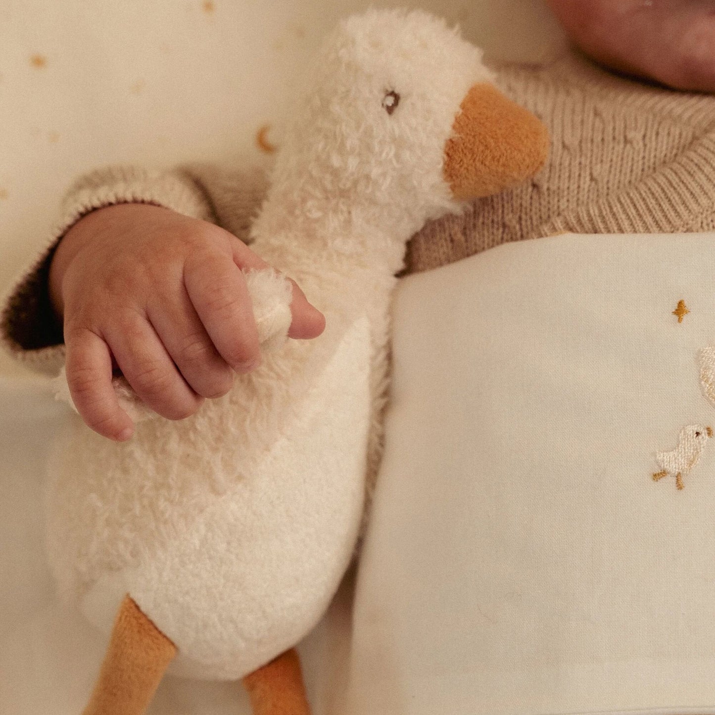 Knuffel Gans 17 cm - Wit - Little Goose