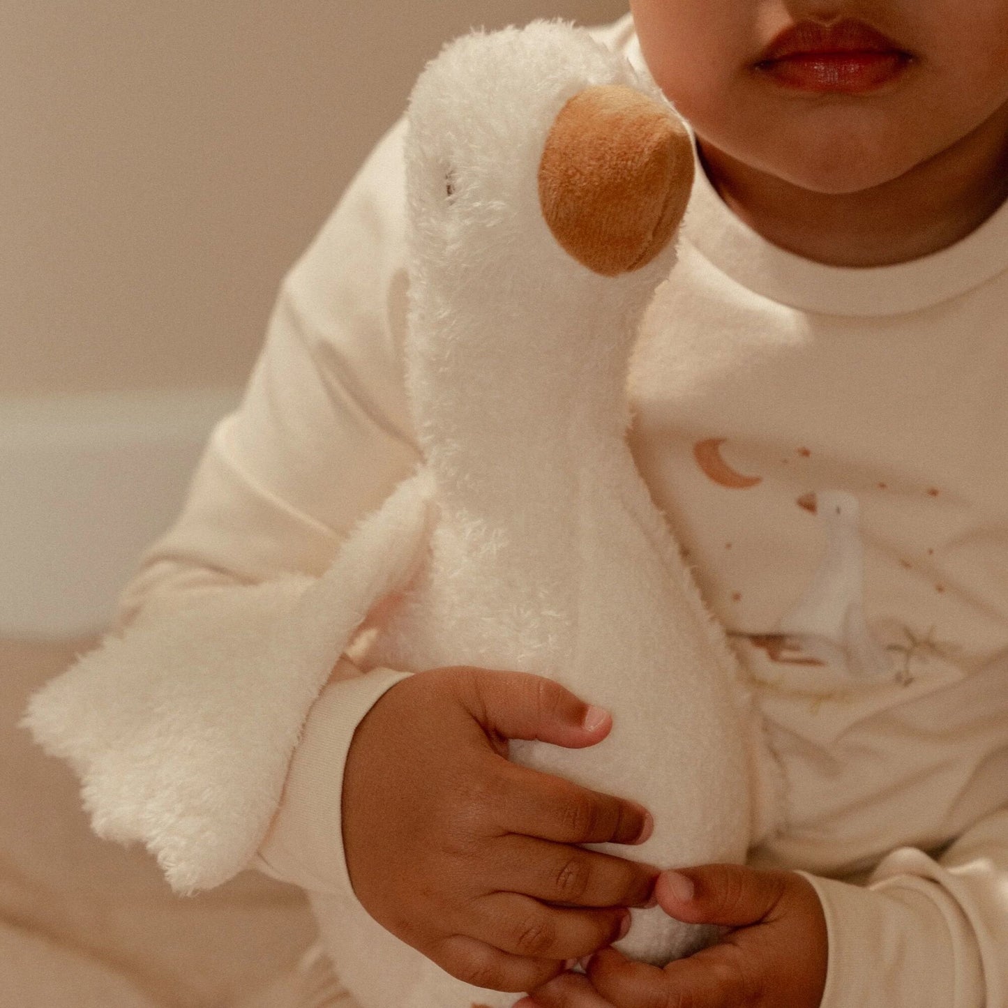 Knuffel Gans 25 cm - Wit - Little Goose