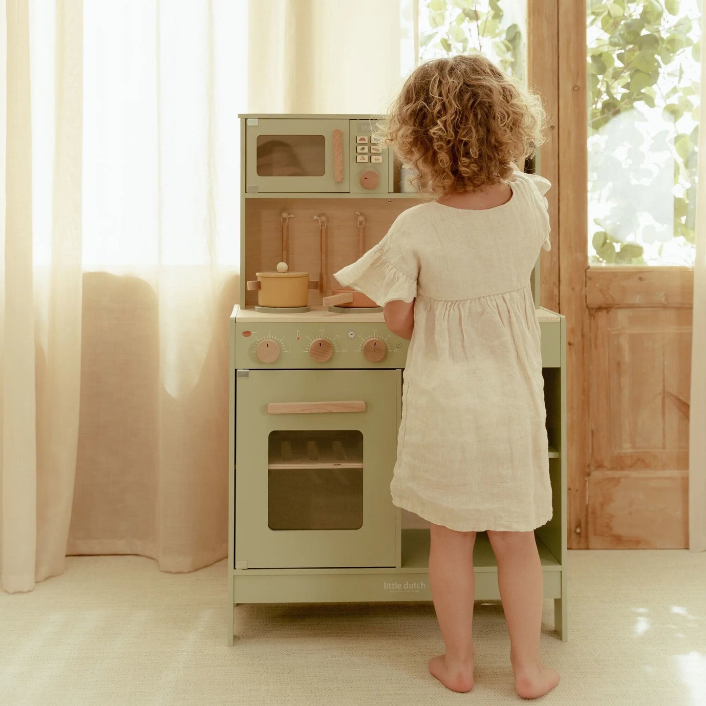 Houten speelkeuken - Groen
