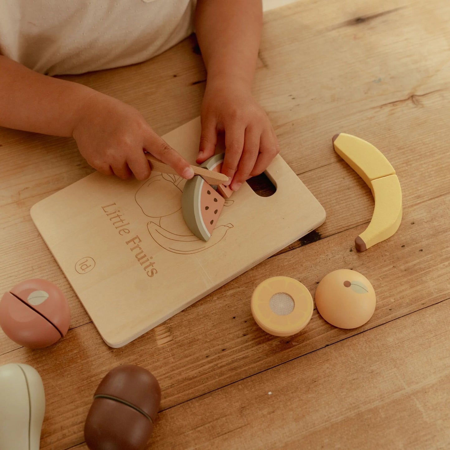 Houten snijfruit - Meerkleurig - Essentials