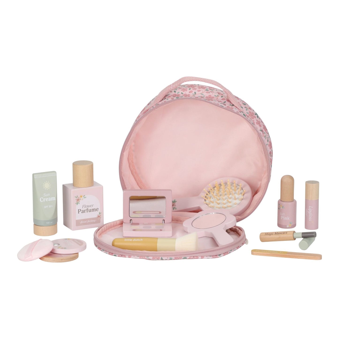 Houten make-up set - Roze