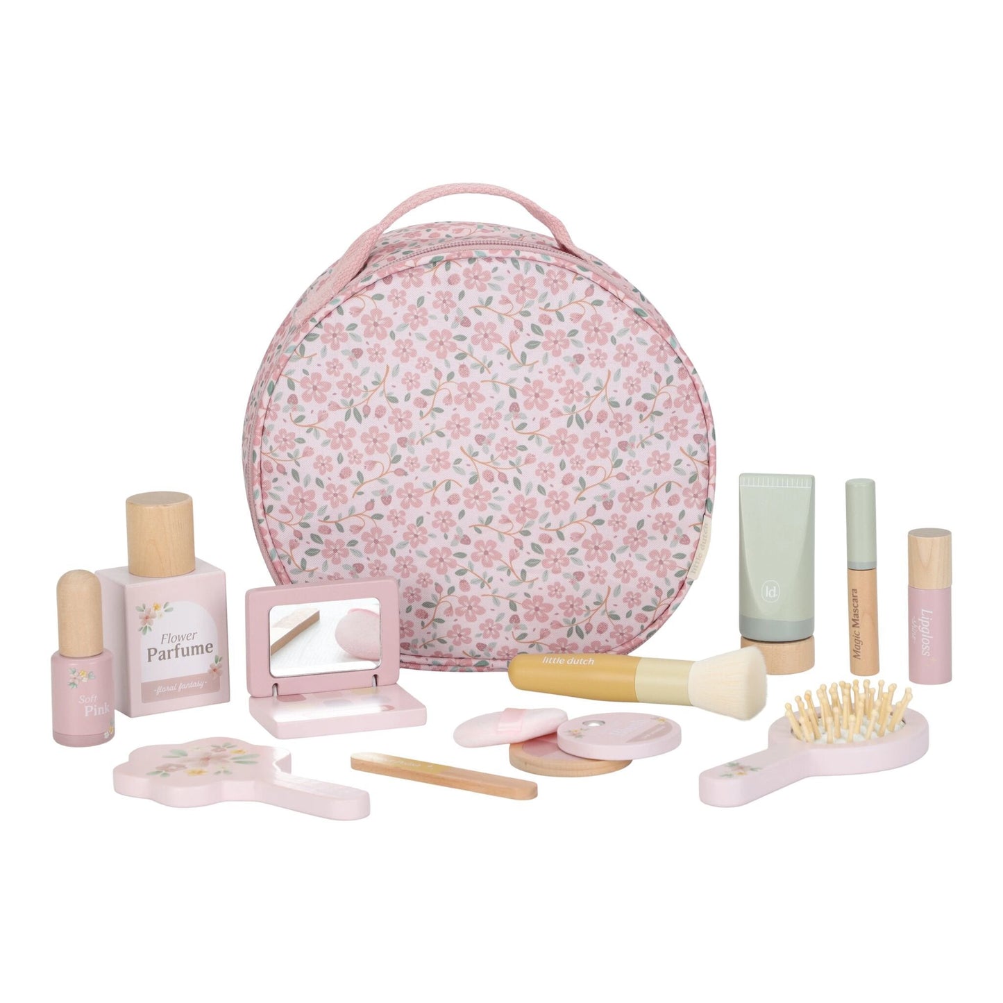 Houten make-up set - Roze