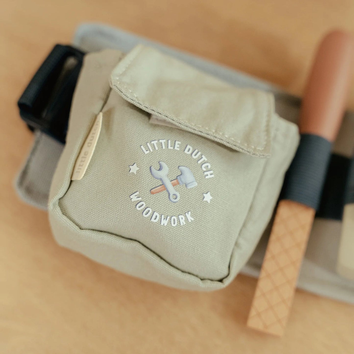 Houten gereedschapsriem - Blauw - Essentials