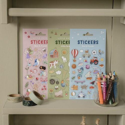 Stickervel Rosa & Friends