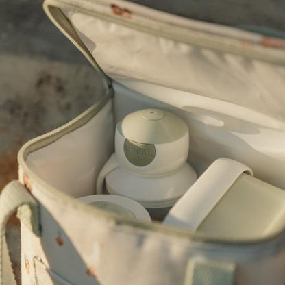 Lunchset - Pop-up drinkfles en lunchbox - Groen - Little Farm