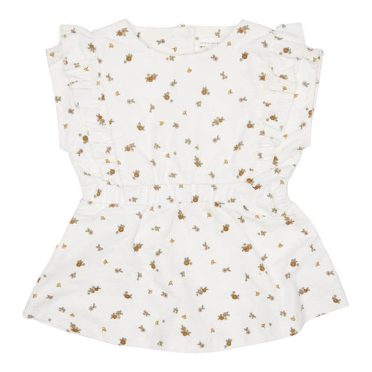 Jurkje mouwloos corduroy White Blossom