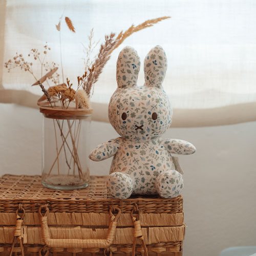 nijntje knuffel all-over print 20 cm - Blauw - Lucky Leaves