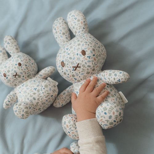 nijntje knuffel all-over print 20 cm - Blauw - Lucky Leaves