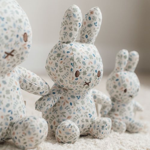 nijntje knuffel all-over print 20 cm - Blauw - Lucky Leaves