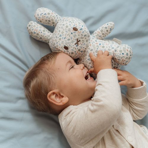 nijntje knuffel all-over print 30 cm - Blauw - Lucky Leaves