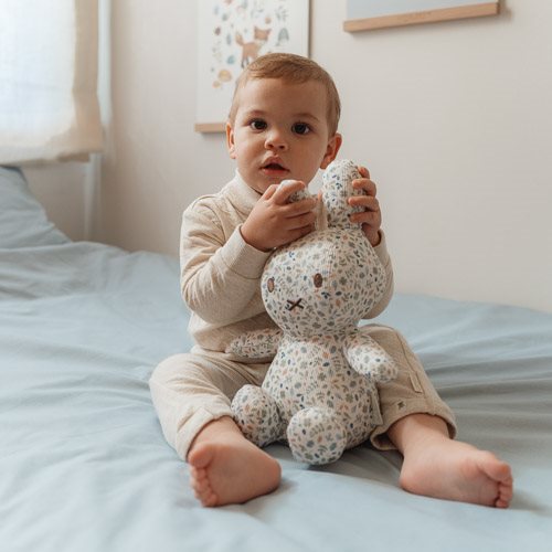 nijntje knuffel all-over print 30 cm - Blauw - Lucky Leaves