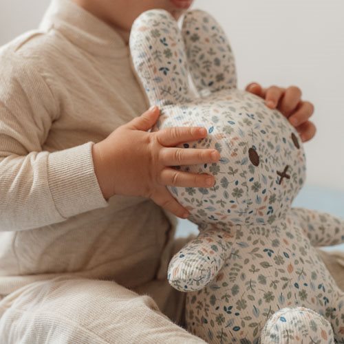 nijntje knuffel all-over print 30 cm - Blauw - Lucky Leaves