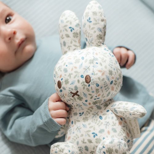 nijntje knuffel all-over print 30 cm - Blauw - Lucky Leaves