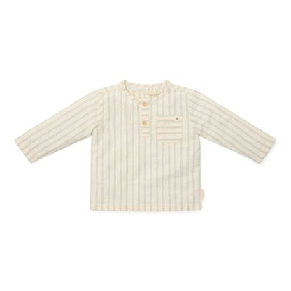 Blouse lange mouw - Wit - Forest Friends - Stripe