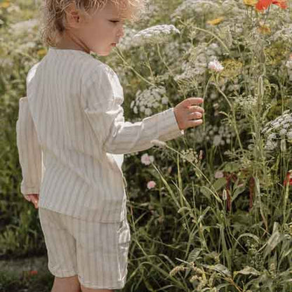 Blouse lange mouw - Wit - Forest Friends - Stripe