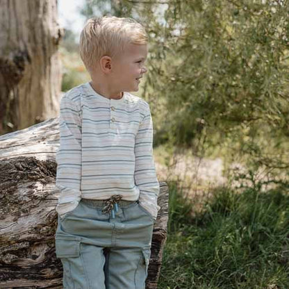 Shirt lange mouw - Wit - Forest Friends - Stripe