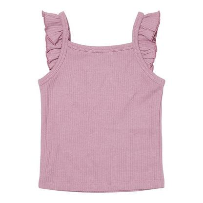 Singlet met volants Mauve