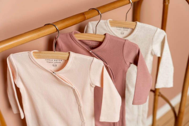 Boxpakje met overslag Rib Vintage Pink