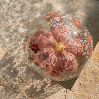 Strandbal 3D Figuur Pink Flowers