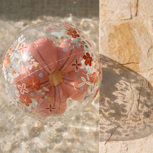 Strandbal 3D Figuur Pink Flowers