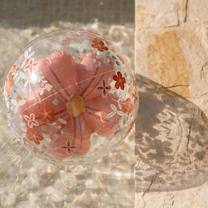 Strandbal 3D Figuur Pink Flowers