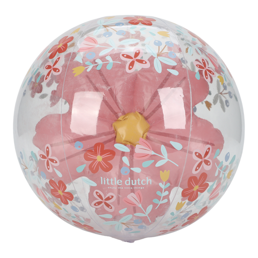 Strandbal 3D Figuur Pink Flowers