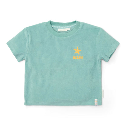 T-shirt en Short - Groen - Seashells and Stripes