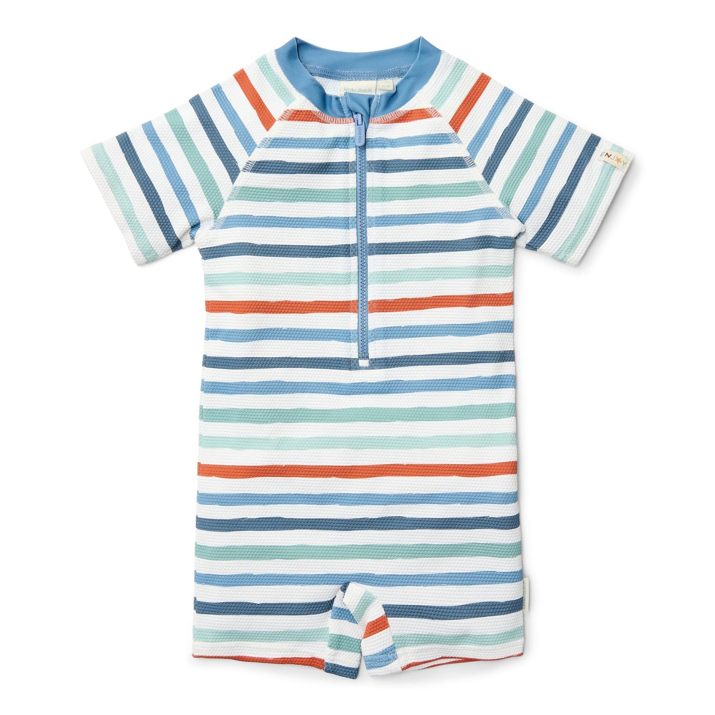 Zwempak korte mouw - Meerkleurig - Seashells and Stripes - Gestreept