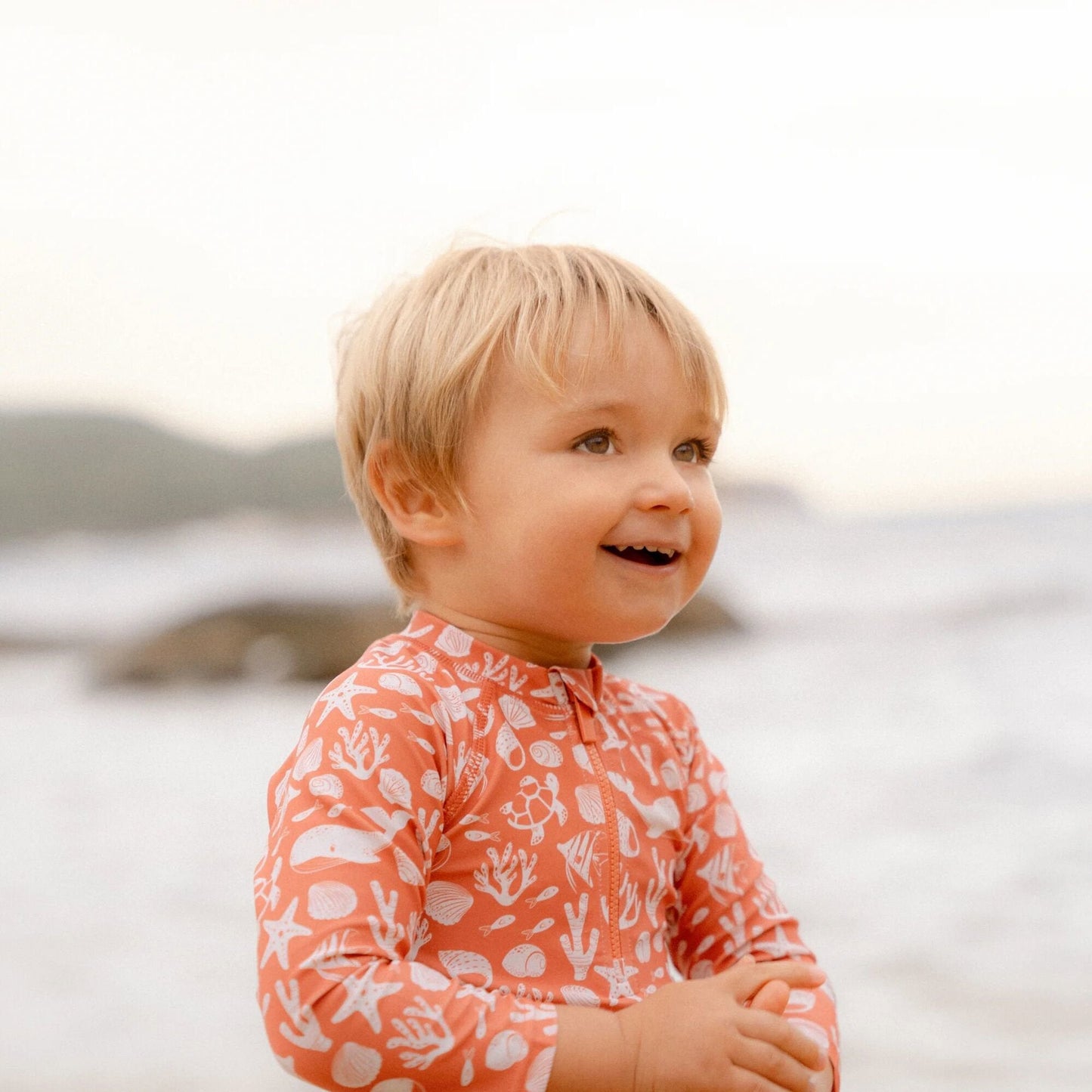 Zwemshirt lange mouw - Rood - Sea Life
