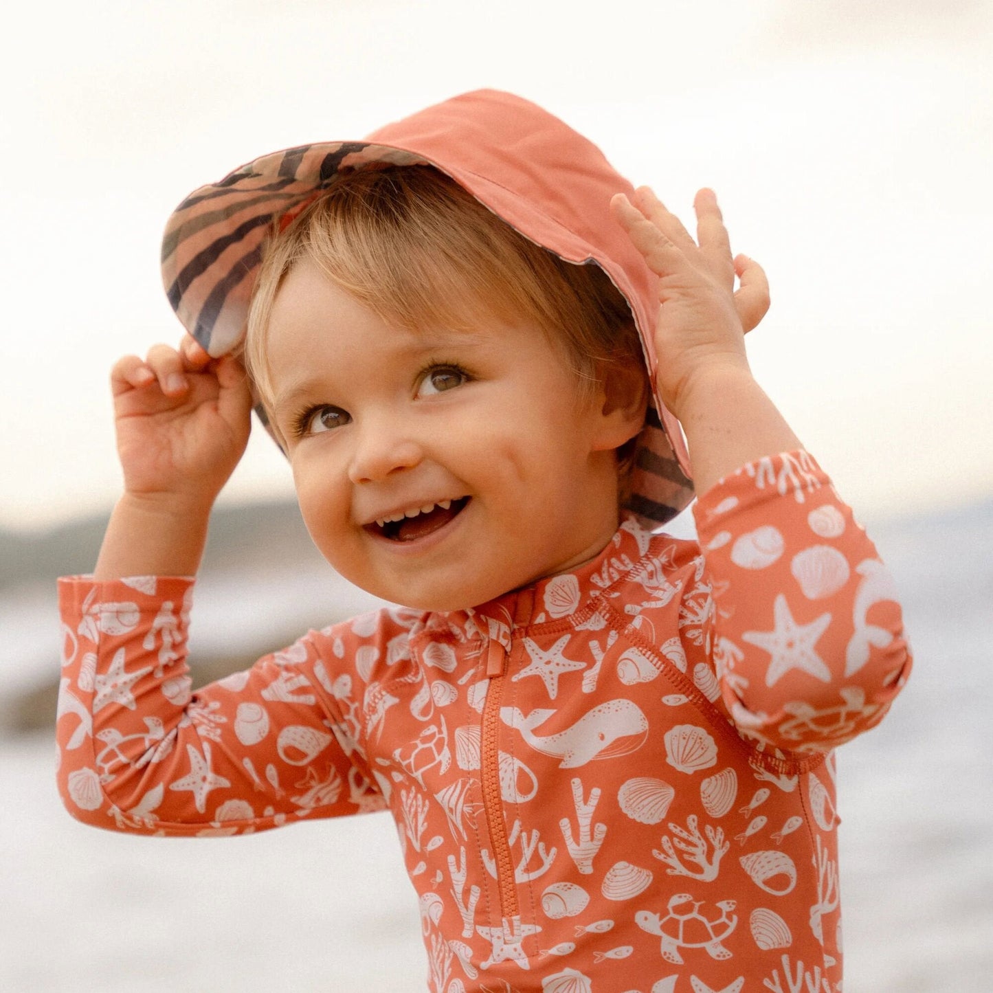 Zwemshirt lange mouw - Rood - Sea Life