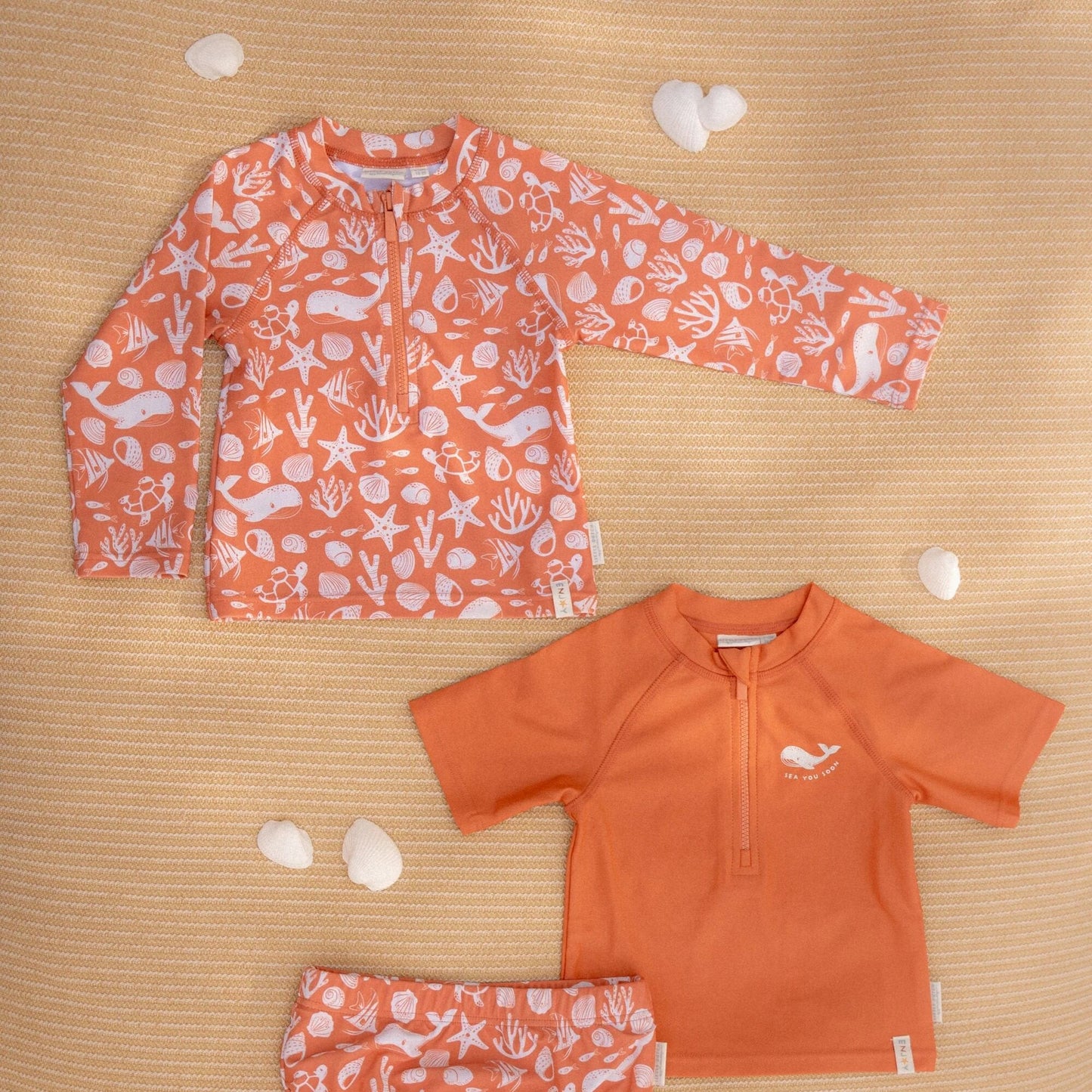 Zwemshirt lange mouw - Rood - Sea Life