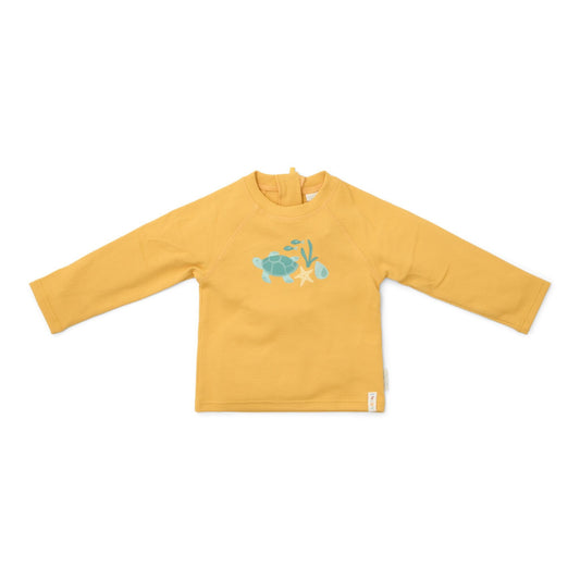 Zwemshirt lange mouw - Geel - Seashells and Stripes