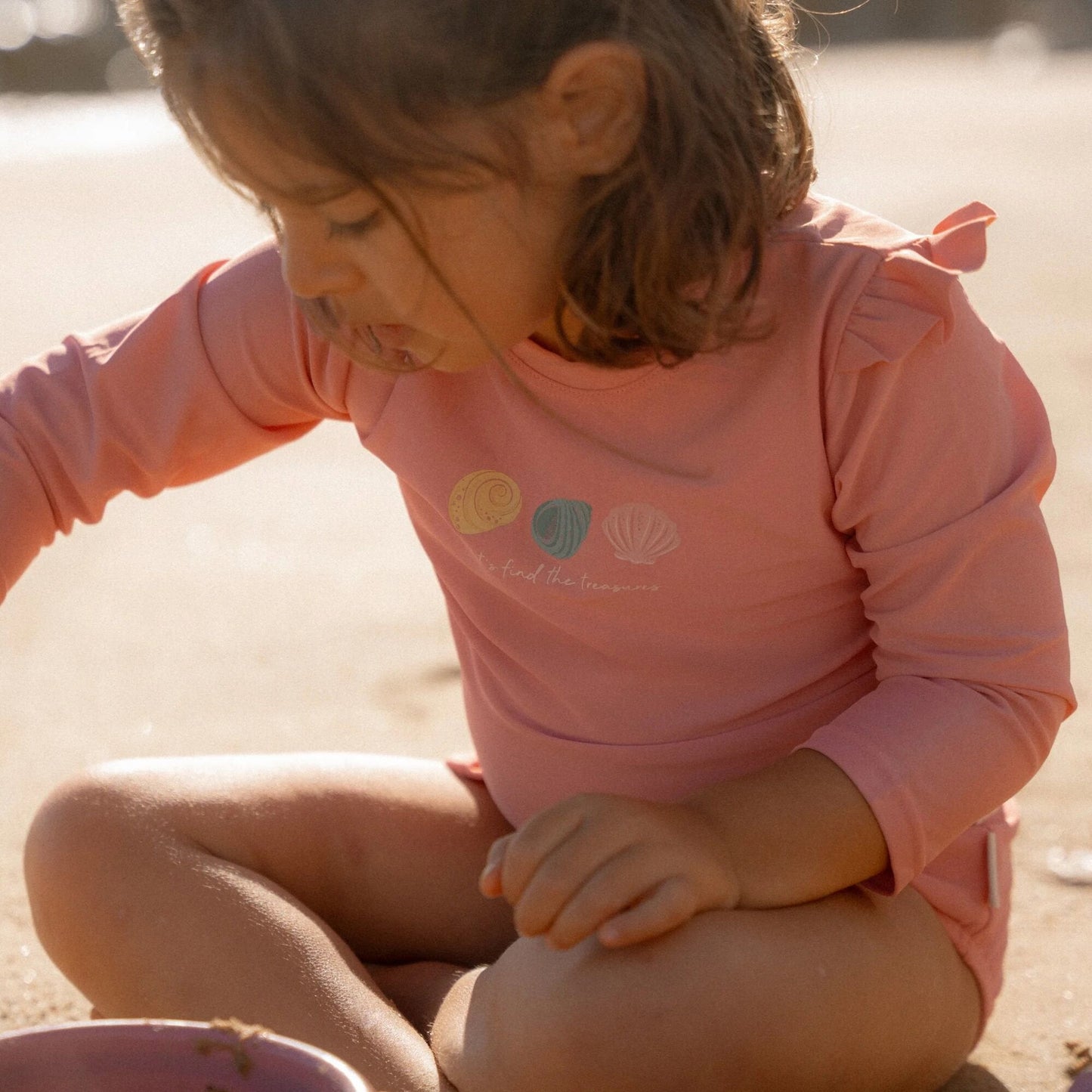 Zwemshirt lange mouw - Roze - Ocean Treasures
