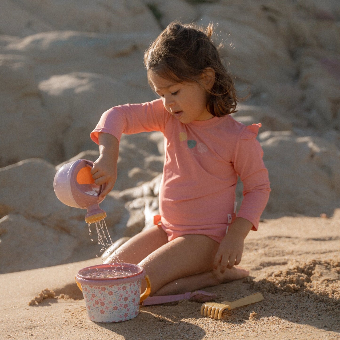 Zwemshirt lange mouw - Roze - Ocean Treasures