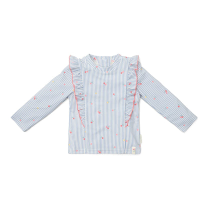 Zwemshirt lange mouw - Blauw - Sunny Flowers