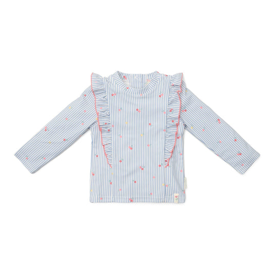 Zwemshirt lange mouw - Blauw - Sunny Flowers