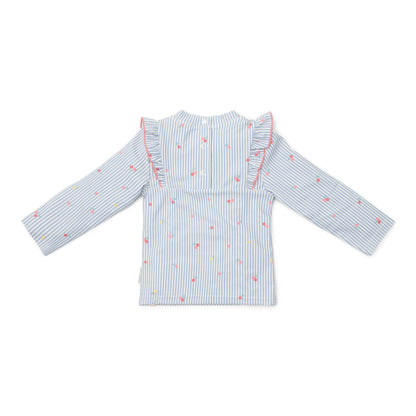 Zwemshirt lange mouw - Blauw - Sunny Flowers