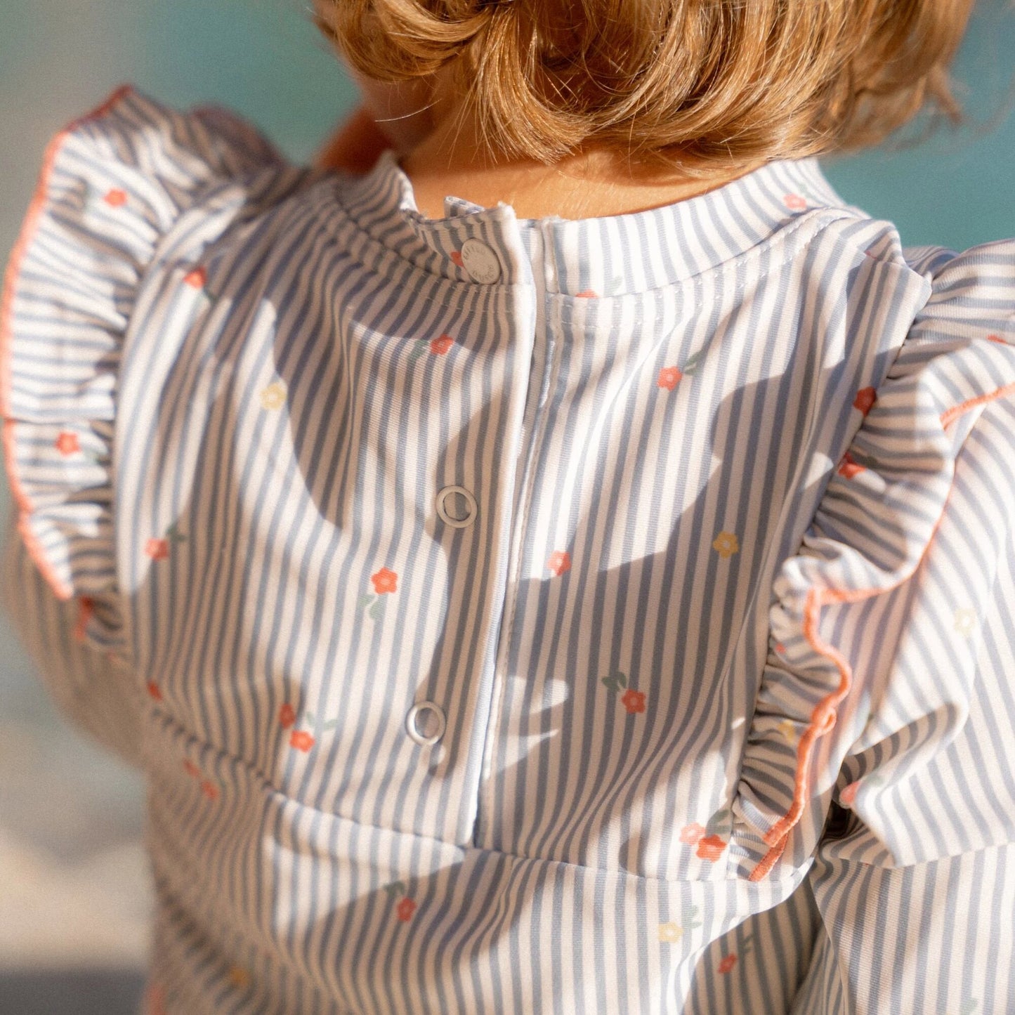 Zwemshirt lange mouw - Blauw - Sunny Flowers