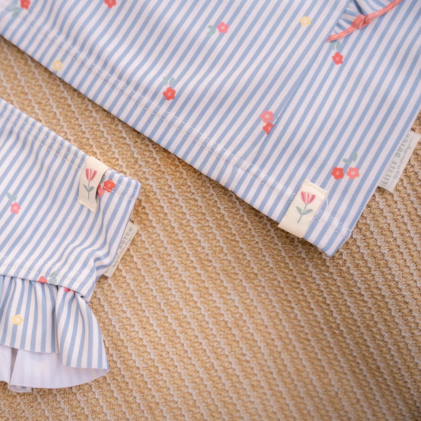 Zwemshirt lange mouw - Blauw - Sunny Flowers