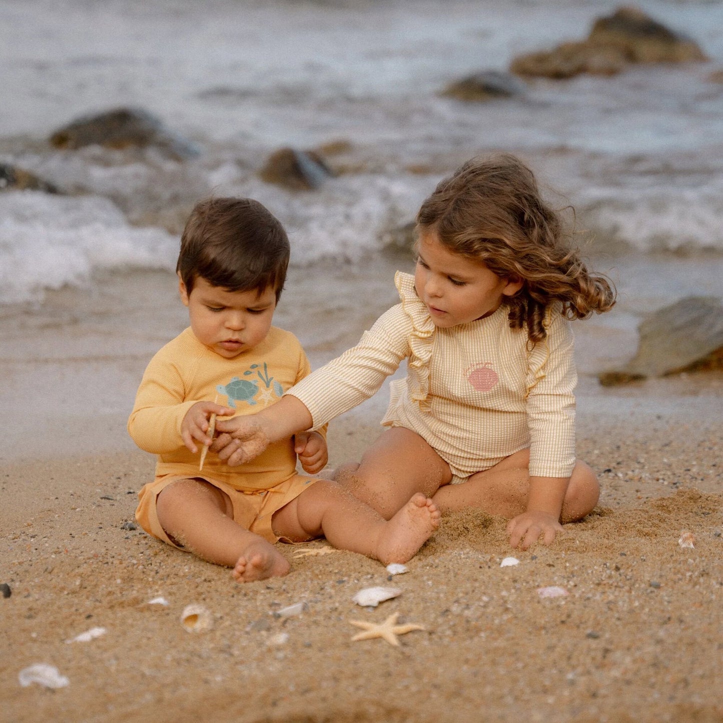 Zwemshirt lange mouw - Geel - Ocean Treasures