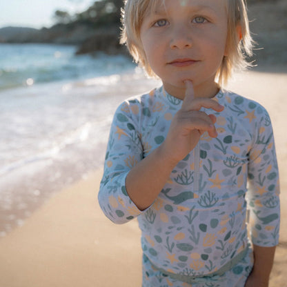 Zwemshirt lange mouw - Meerkleurig - Seashells and Stripes