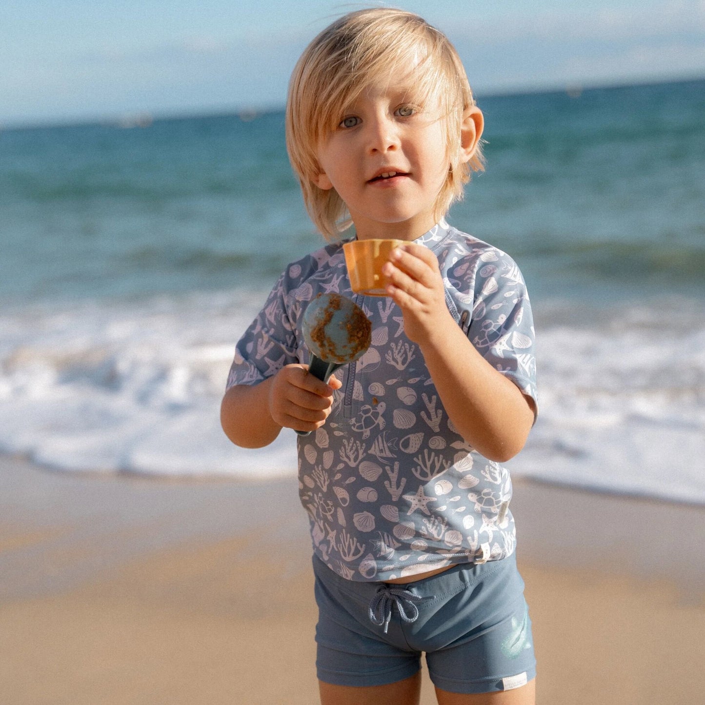 Zwemshirt korte mouw - Lichtblauw - Sea Life