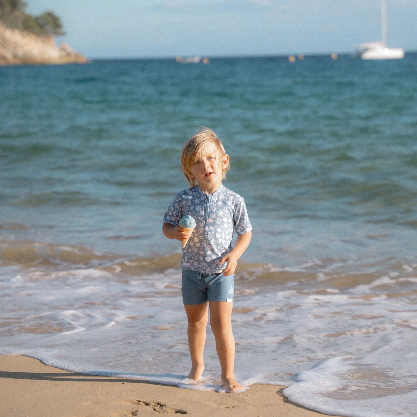 Zwemshirt korte mouw - Lichtblauw - Sea Life