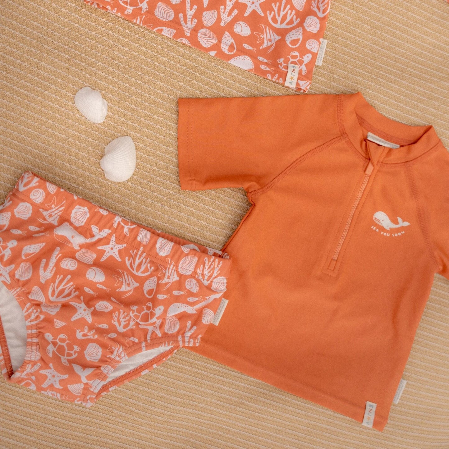 Zwemshirt korte mouw - Rood - Sea Life